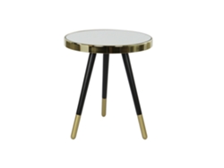 Mesita Auxiliar Acero Espejo Dorado 42,5x42,5x48cm