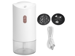 Humidificador recargable Mdug Mini Subwoofer de 300 ml con luz de proyección, blanco