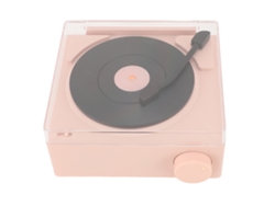 Altavoz Bluetooth Despertador Sonido Estéreo Claro Multifuncional Retro Pequeño Reloj Electrónico De Mesa Para Casa Dormitorio Rosa Claro Gris