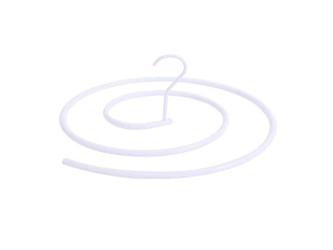 Soporte espiral de acero inoxidable para colchas y sábanas - Ahorra espacio - Blanco