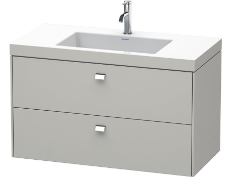 Lavabo para muebles DURAVIT Brioso c-bonded con subestructura de pared 100,0x48,0 cm 2 cajones incl. hueco para sifón y faldón sin rebosadero co