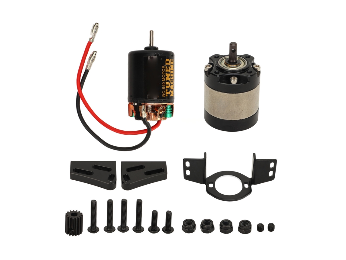 Motor De Escova 540 Universal Com Caixa De Onda De Desaceleração 1/5 Para Bicicleta Trial Rc 1/10 13t