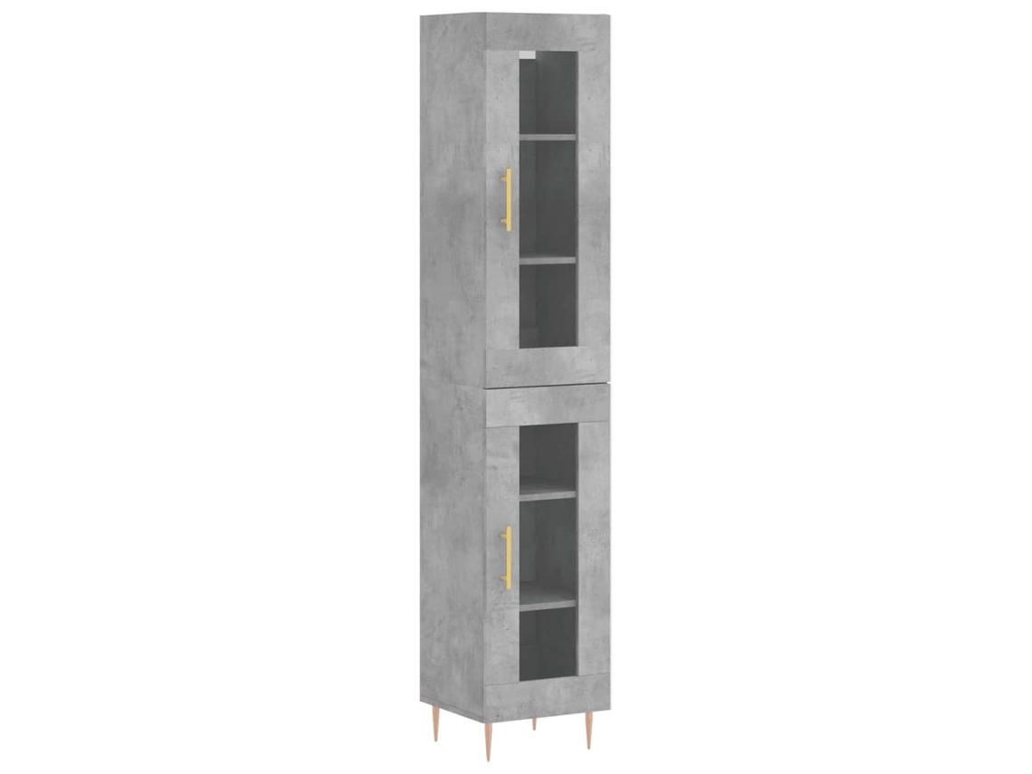 Maison Exclusive - Aparador De Madera Contrachapada Gris Hormigón 34,5x34x180 Cm