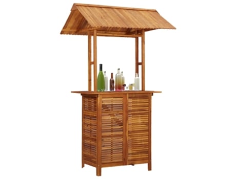 Mesa alta de cocina VIDAXL Marrón Madera (130x30x76 cm)