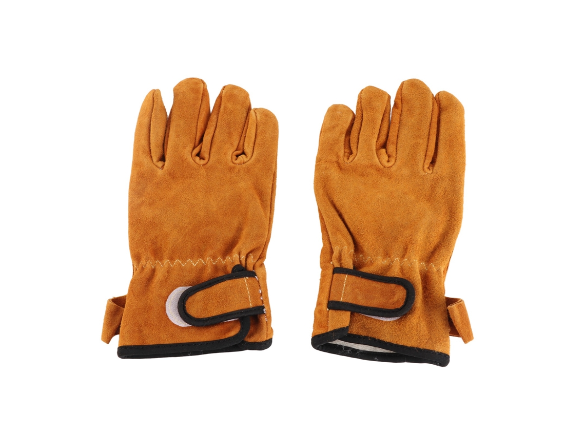 Guantes De Barbacoa De Cuero Grueso, Ignífugos Y Termoaislantes Para Barbacoa, Cocina, Horneado Y Corte.