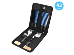 Kit De Dibujo Con 32 Lápices Profesionales, Lápices De Carboncillo, Sacapuntas Y Estuche Portátil.