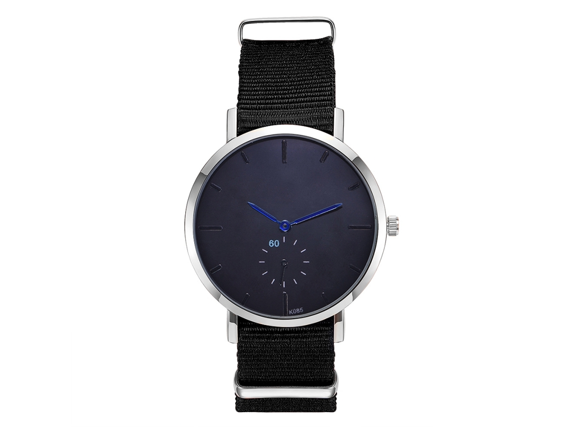 Reloj De Pulsera De Cuarzo Para Hombre Con Esfera Sencilla De Aleación, Ideal Para El Tiempo Libre Y Como Accesorio - Negro