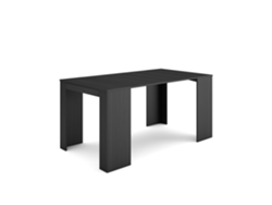 DUERMETE ONLINE - Mesa Consola extensible - Mesa comedor plegable - 160 - Para 8 comensales - Comedor y cocina - Estilo Moderno - Negro