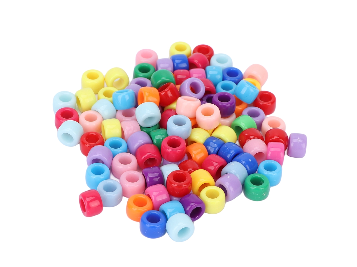 100 Piezas Perlas Para Cabello Y Barba Para Proyectos Diy Diseño Simple Tamaño Perfecto Material Plástico Ligero
