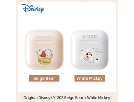Disney Ly-202 Tws Auriculares inalámbricos Bluetooth 5.0 Deporte Reducción de ruido Auriculares para juegos-Blanco