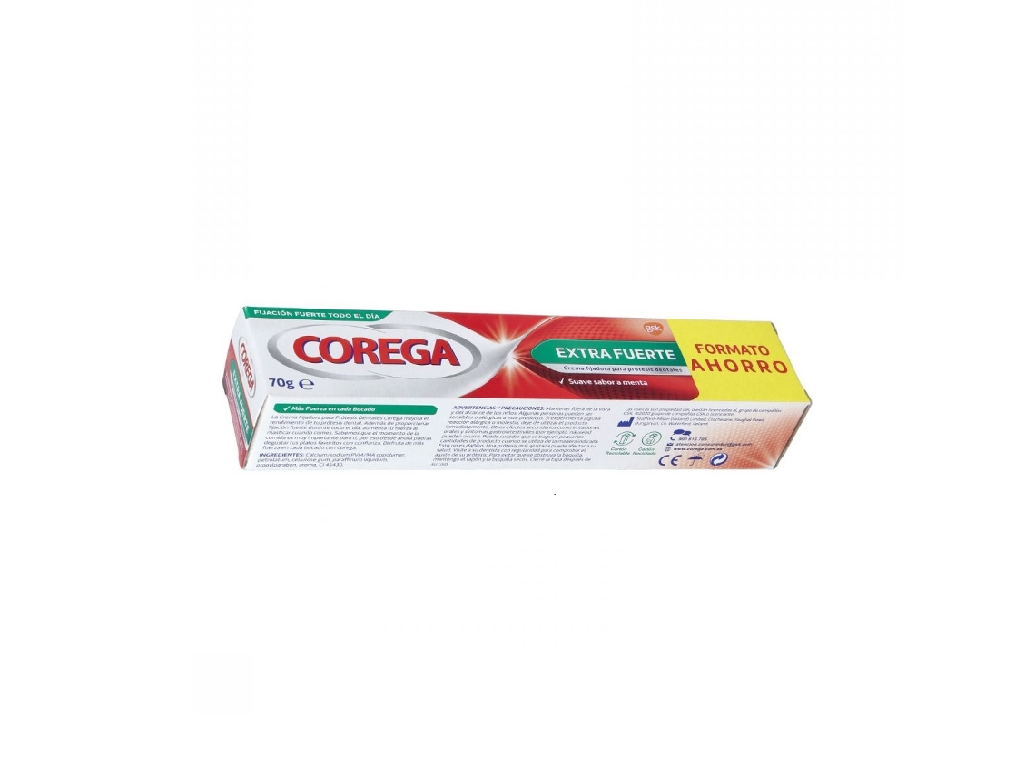 Pegamento de Dentaduras Extra Fuerte 70 Gr COREGA