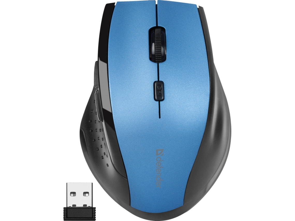 Ratón DEFENDER (yes - 1600 dpi - Negro,Azul)