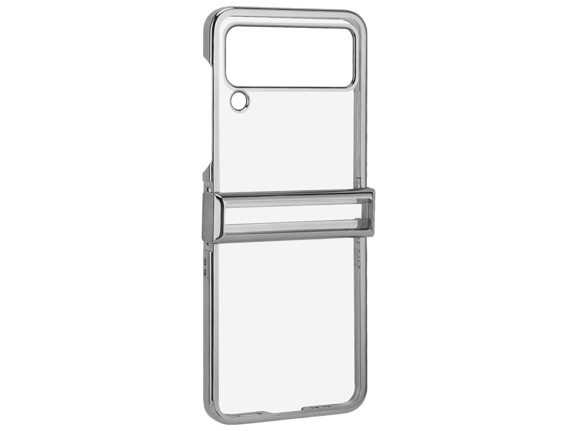 Capa Protetora Para Samsung Galaxy Z Flip 3 Anti-queda Anti-arranhões Transparente De Pc Prateada