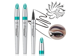 Rebe-2 Eyeliner Líquido Impermeable, Punta Fina Ultra Duradero Con Plantillas De Sombras De Ojos Y Eyeliner