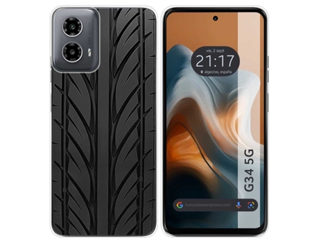 Funda Diseño Neumatico para Motorola Moto G34 5G TUMUNDOSMARTPHONE Silicona Multicolor