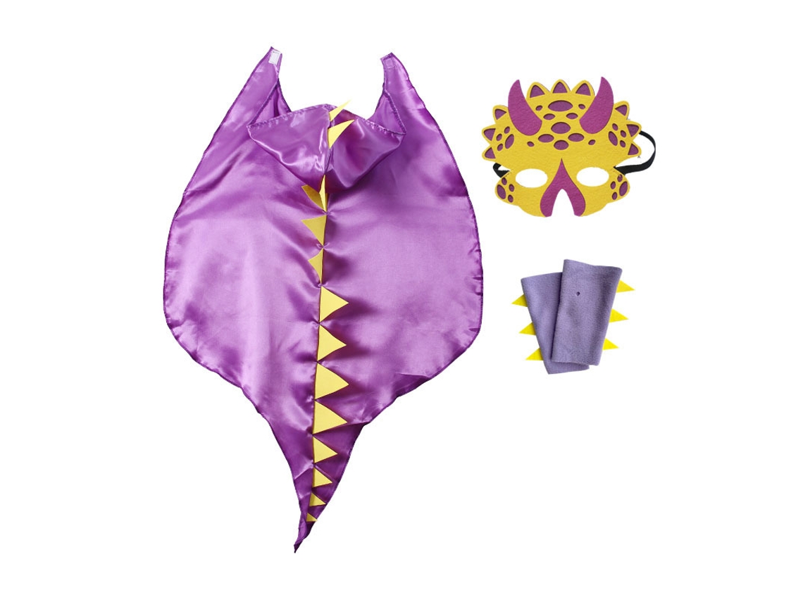 Capa Infantil De Dinosaurio De Halloween Con Capucha CHRUI Morado