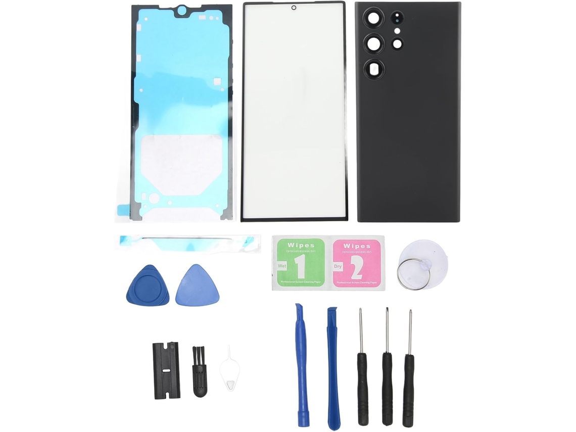 Kit De Reemplazo De Cristal Trasero Y Pantalla Frontal Exterior Para S23 Ultra