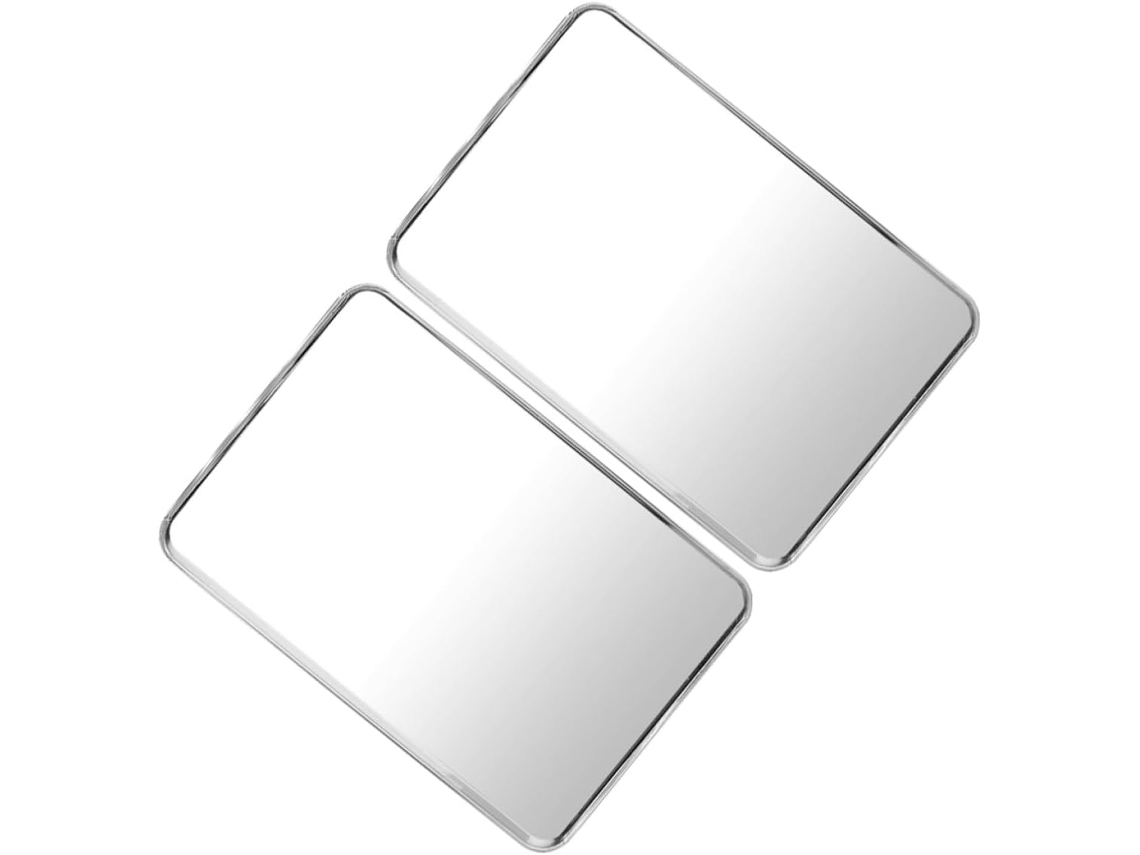 Juego de 2 accesorios de baño de acero plateado de 18 pulgadas.
