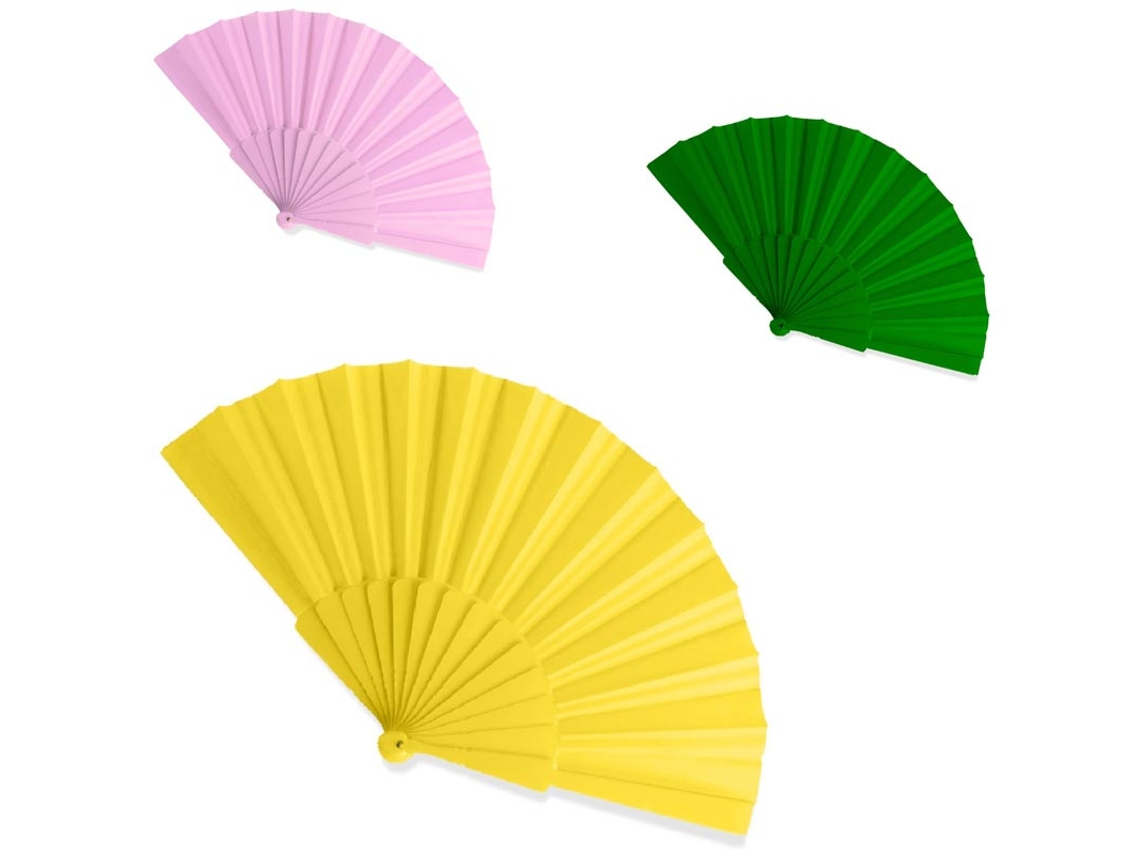 Abanico de plástico en varios colores
