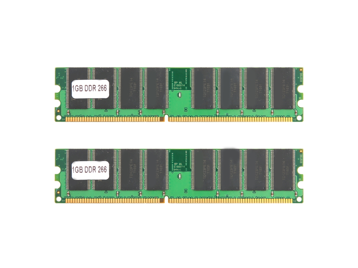 2 Piezas Módulo De Memoria De Escritorio Ddr 1gb 226mhz Pc2100 Doble Cara 16 Granos Componente Electrónico
