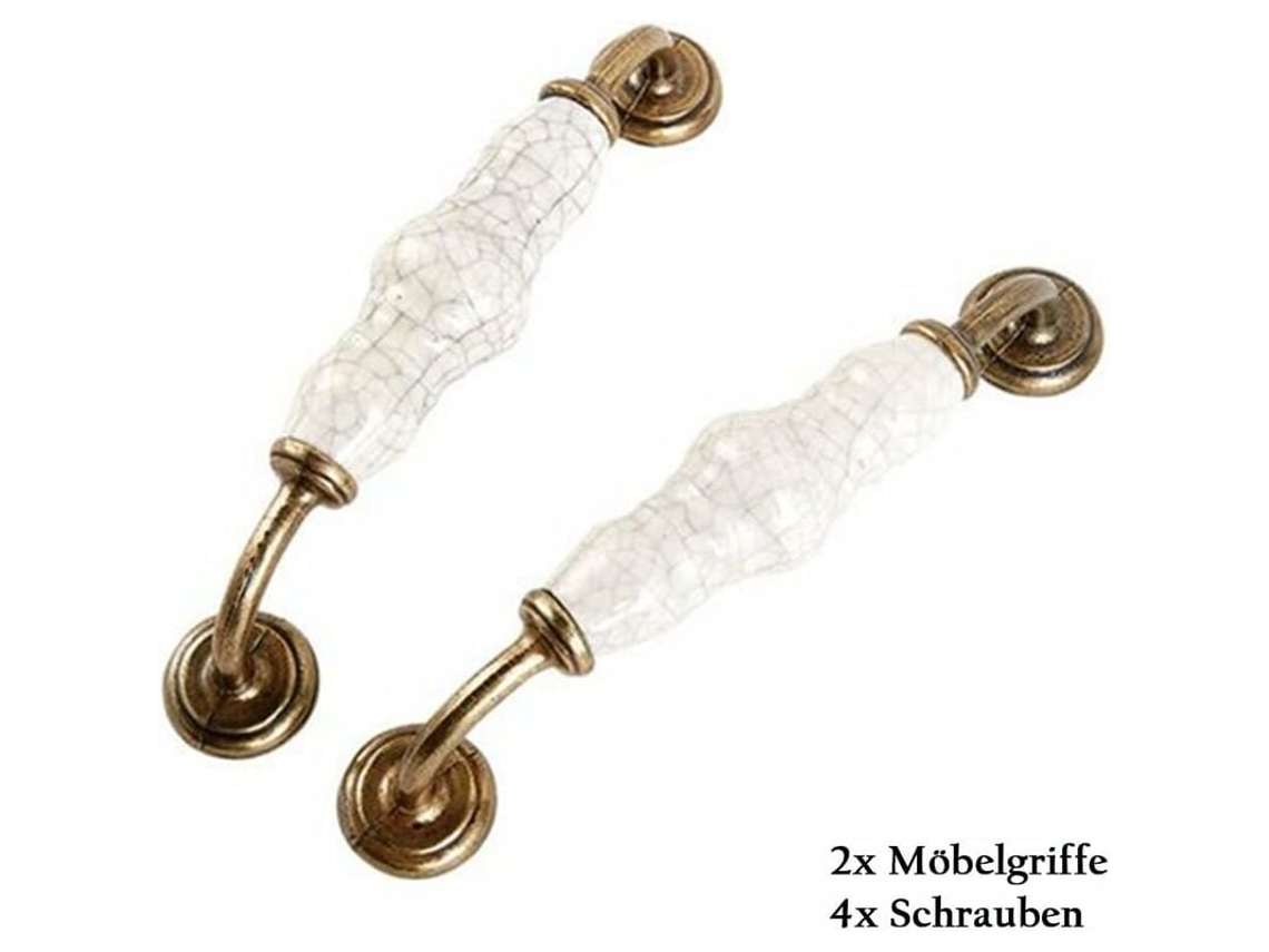Elegantes Tiradores De Cerámica Blanca Para Tocador, Herrajes Antiguos Para Diversos Muebles, Puertas, Armarios, Cajones, Alacenas Y Guardarropas. Sup