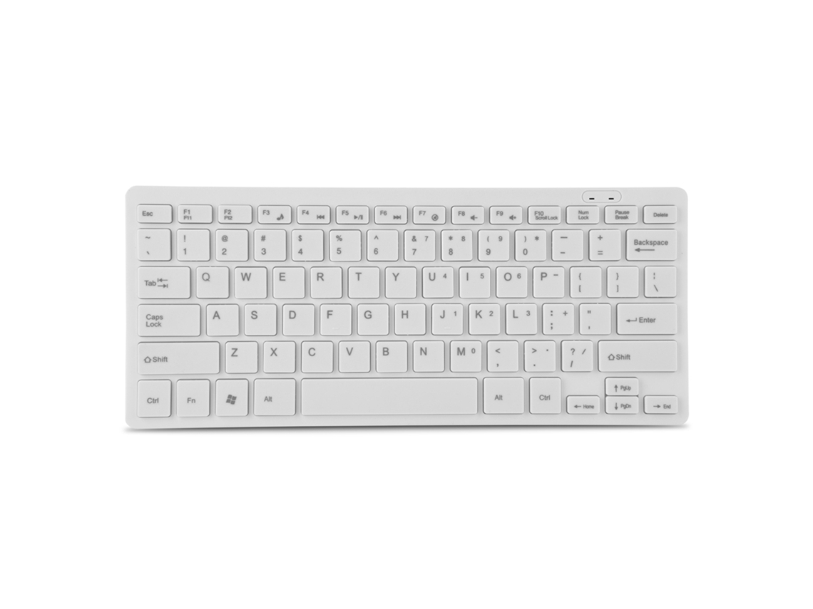 Miniteclado USB delgado de 78 teclas para computadoras de escritorio, portátiles y PC (blanco)