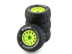 Naranja 4pcs Neumáticos Mejorados Ruedas Hex 12mm Short Course 144010 124019 144001 1/10 1/12 1/14 Rc