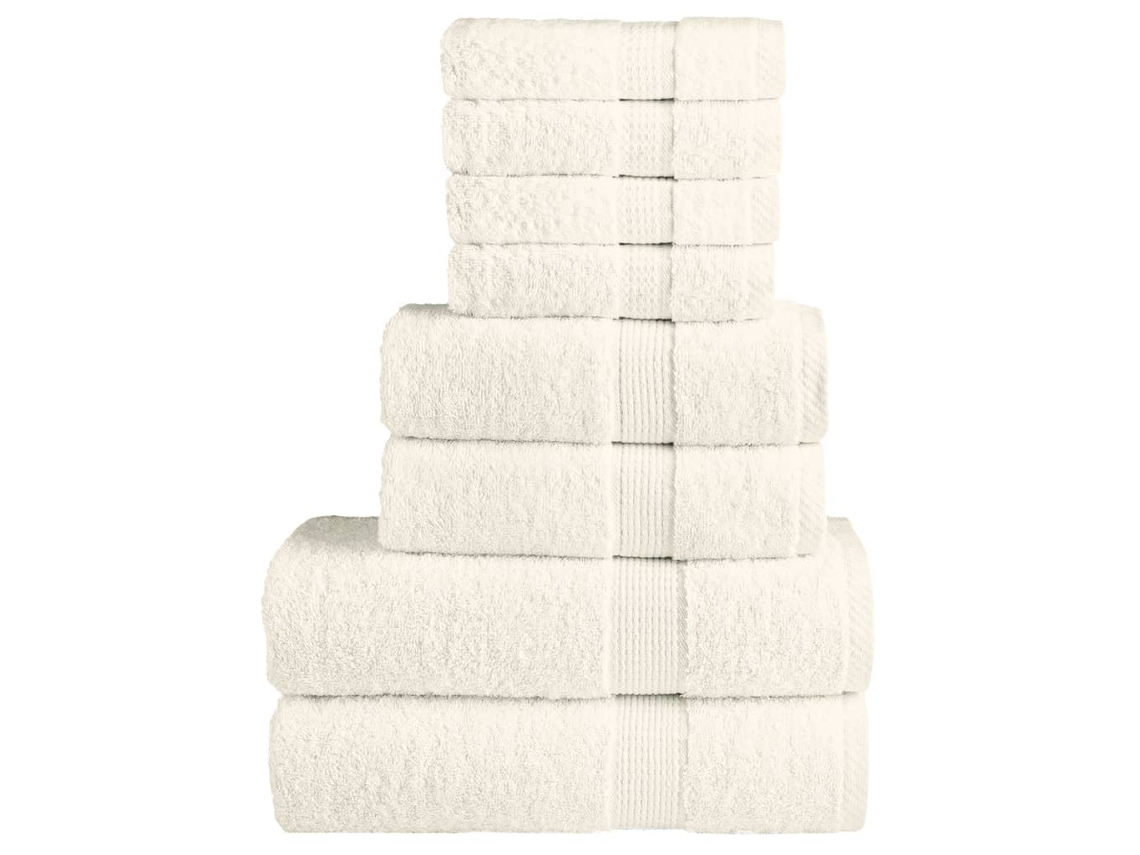 Conjunto De Toalla Lovely Home Solund Gsm Beige - 8pcs (30x50cmlxc)