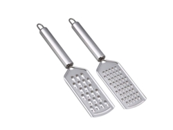 Rallador de cocina multifuncional Rebe con mango y cuchilla afilada de acero inoxidable para queso y fruta.