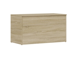 Baúl de almacenamiento de roble procesado Sonoma MAISON EXCLUSIVE (84x42x46 cm)