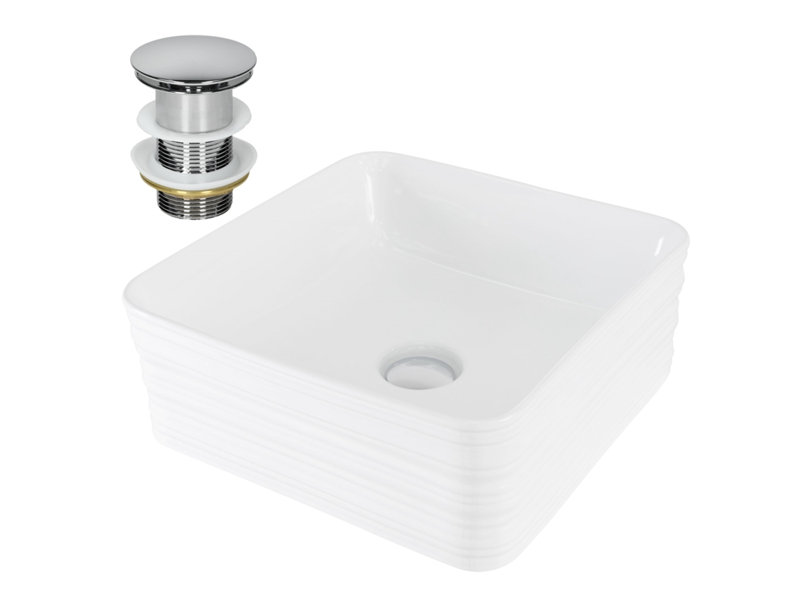 Lavabo ML-DESIGN (39 x 39 x 15 - Cerámica - Blanco)