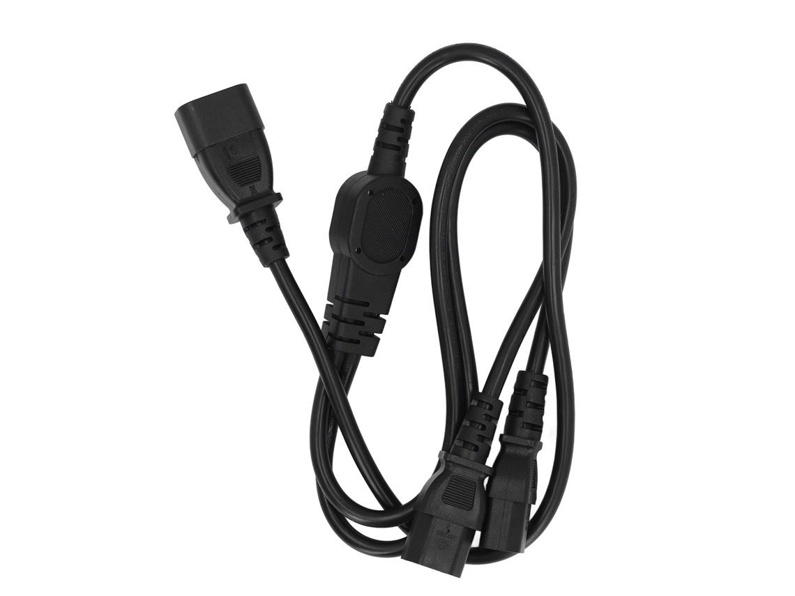 Cable De Extensión De Alimentación Con Divisor En Y Iec320 C14 A 2 C13 De 1 M Para Pdu/ordenador