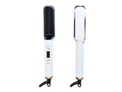 Pincel Plancha De Cabello Con Lcd Y Iones Negativos, Anticaída, 2 En 1, Para Cabello Liso Y Rizado