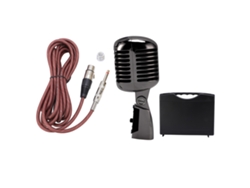Microfone Dinâmico Retro Com Padrão Cardioide Ajustável Para Palco Ktv Cinza Gunmetal