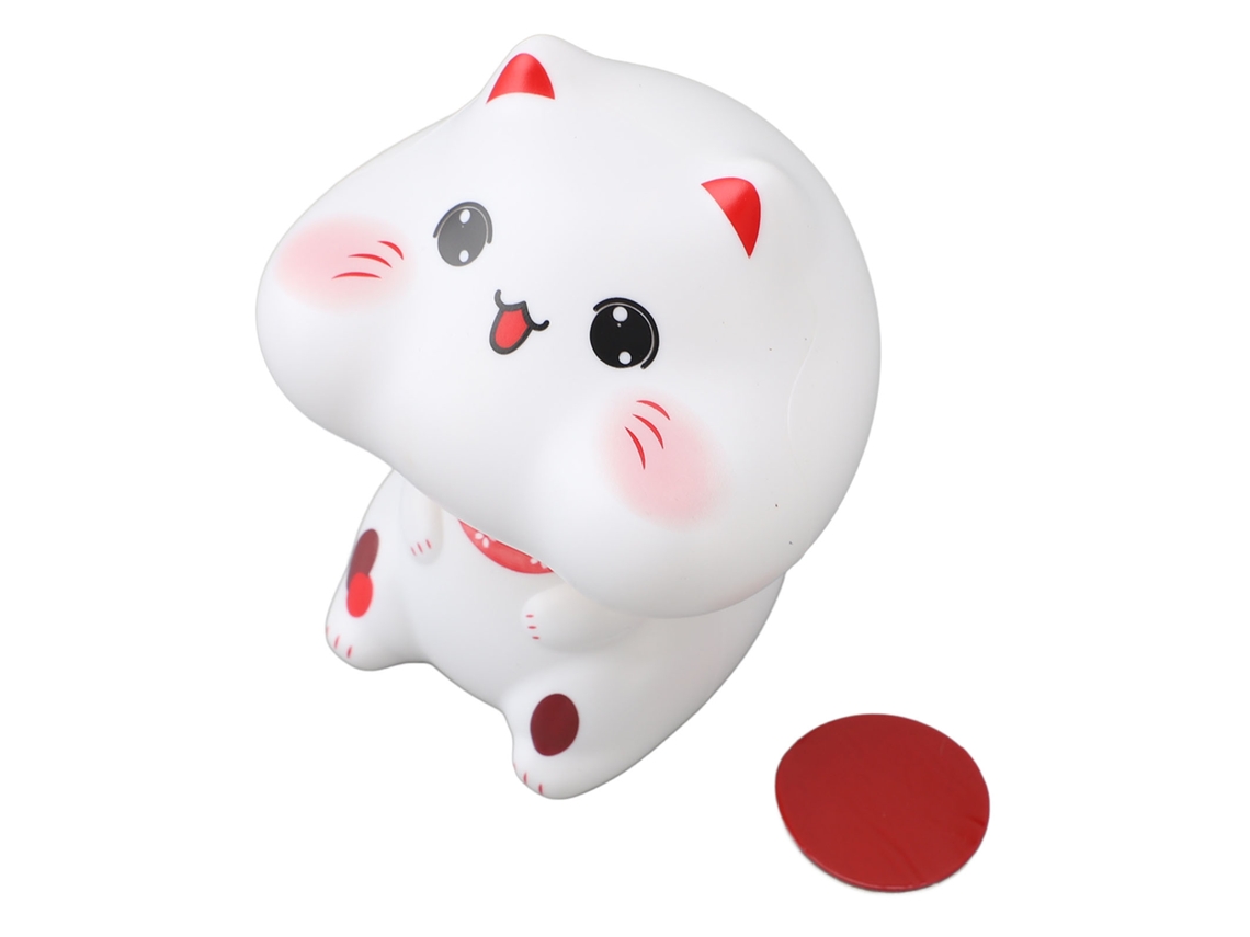 Figura solar de gato de la suerte con nodo automático para coche/mesa