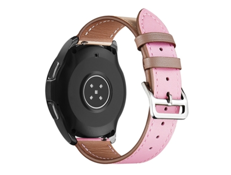 Correa de piel auténtica 22mm liberación rápida ajustable para Xiaomi YouPin Haylou RT/RT2/GST/GS/RS3 - beige/Rosa claro