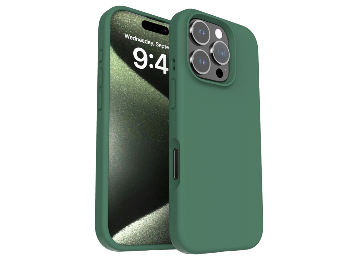 (verde Militar, Iphone 14 Plus) Funda Para Teléfono Sencilla De Color Liso, Resistente A Caídas, Apta Para Iphone, Silicona Líquida.