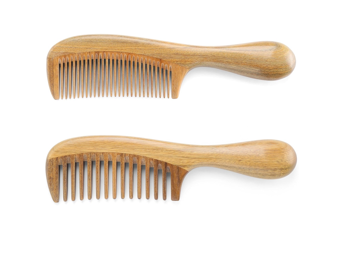Peine de madera de sándalo natural, antiestático