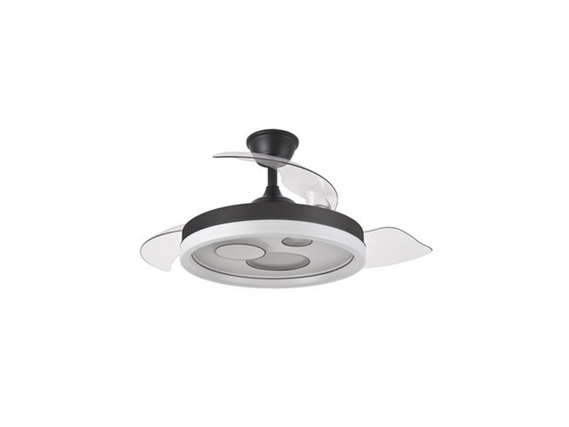 Ventilador Dc Turia 72w 6120lm Negro/blanco 3 Asp.desp. 32/47x50/107d. 3 Colores con remototemporizadormemoria FABRILAMP