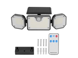 Yncm2026-luz Solar Exterior Con Sensor De Movimiento 3 Cabezas Impermeable Ip65 Control Remoto Para Jardín Cerca