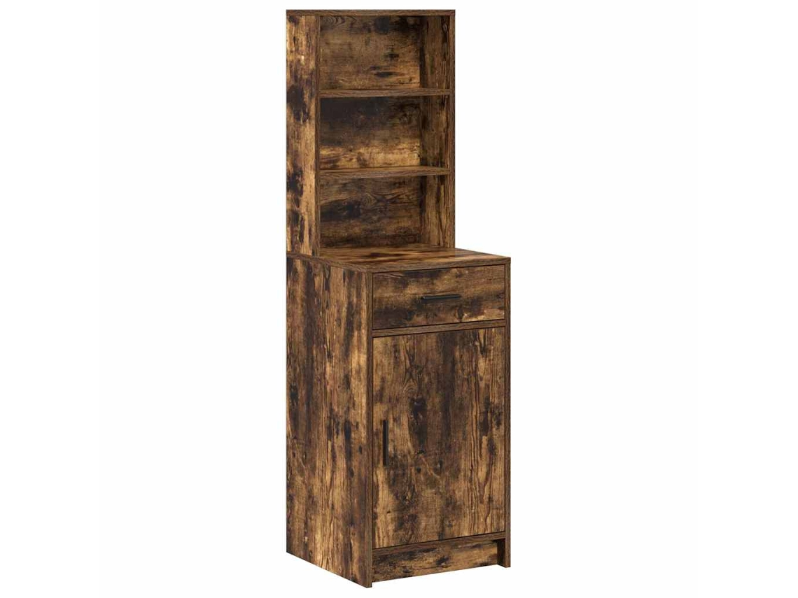 Maison Exclusive - Aparador Alto Con Cajón Roble Ahumado 40 X 40,5 X 135 Cm