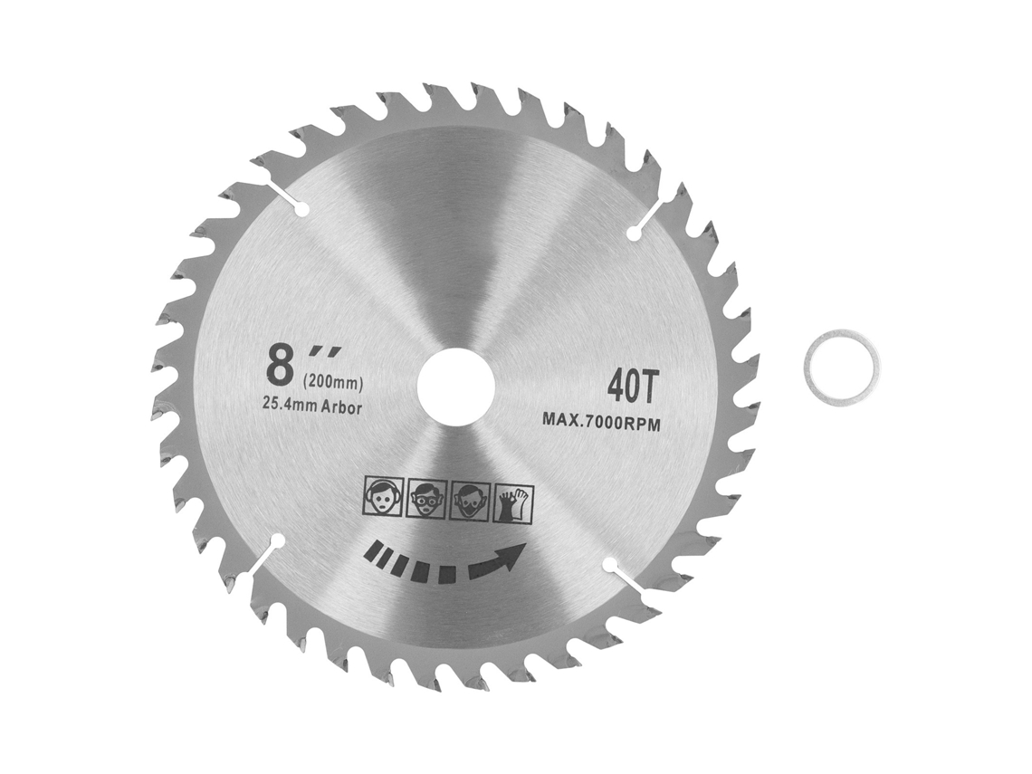 Hoja De Sierra Circular De Carburo De 8x40t Y 200 Mm, Resistente A La Corrosión, Para Carpintería Y Corte De Madera.