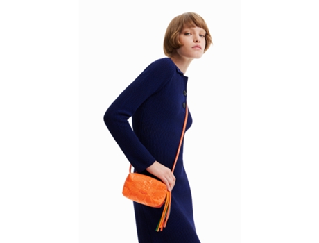 Bolsa de ombro DESIGUAL Bandolera Flores Bordadas para Mujer