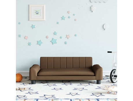 Sofá para niños de tela marrón 90x53x30 cm VIDAXL