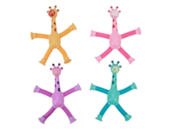 Juego De 4 Aspiradoras Telescópicas Con Luz, Diseño De Animalito Adorable, Educativas, Antiestrés Y Sensoriales, Para Niños Y Adultos - Jirafa