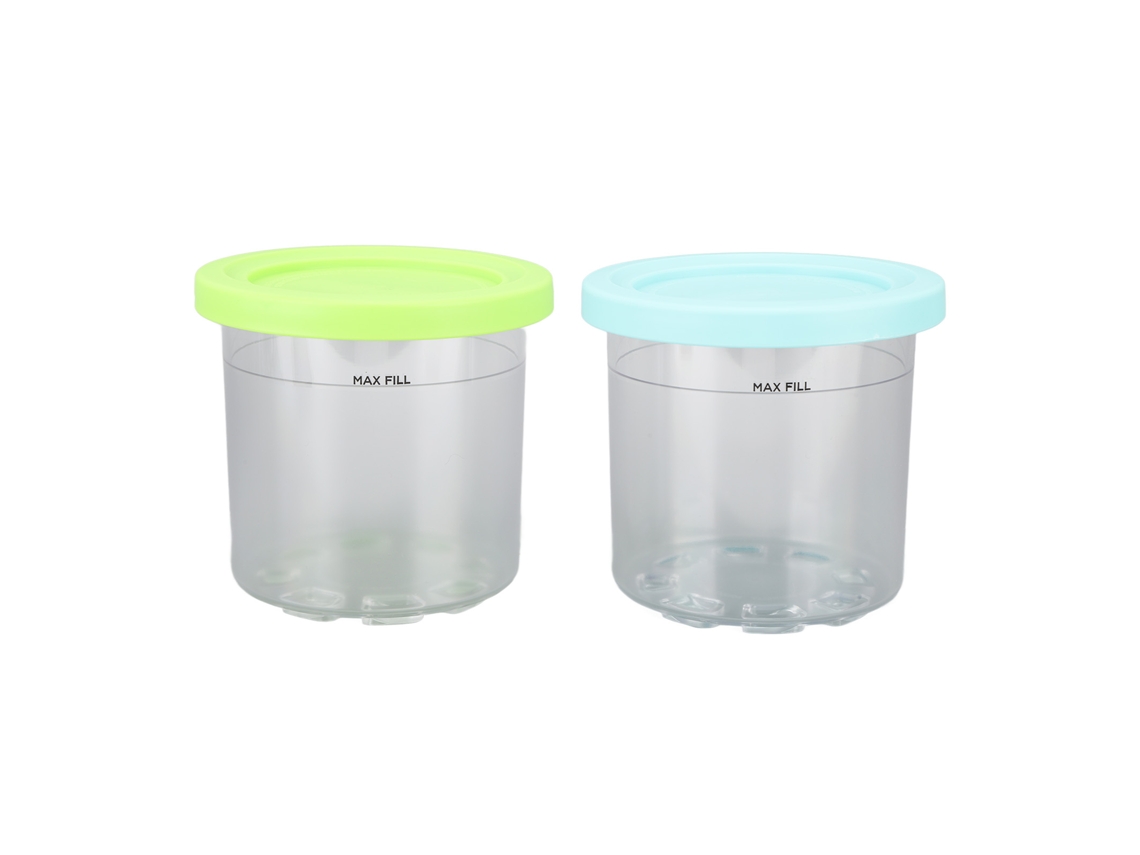 2 Envases De Helado De 600 Ml Para Ninja Nc299amz Nc300s, Libres De Bpa, Verdes Y Azules