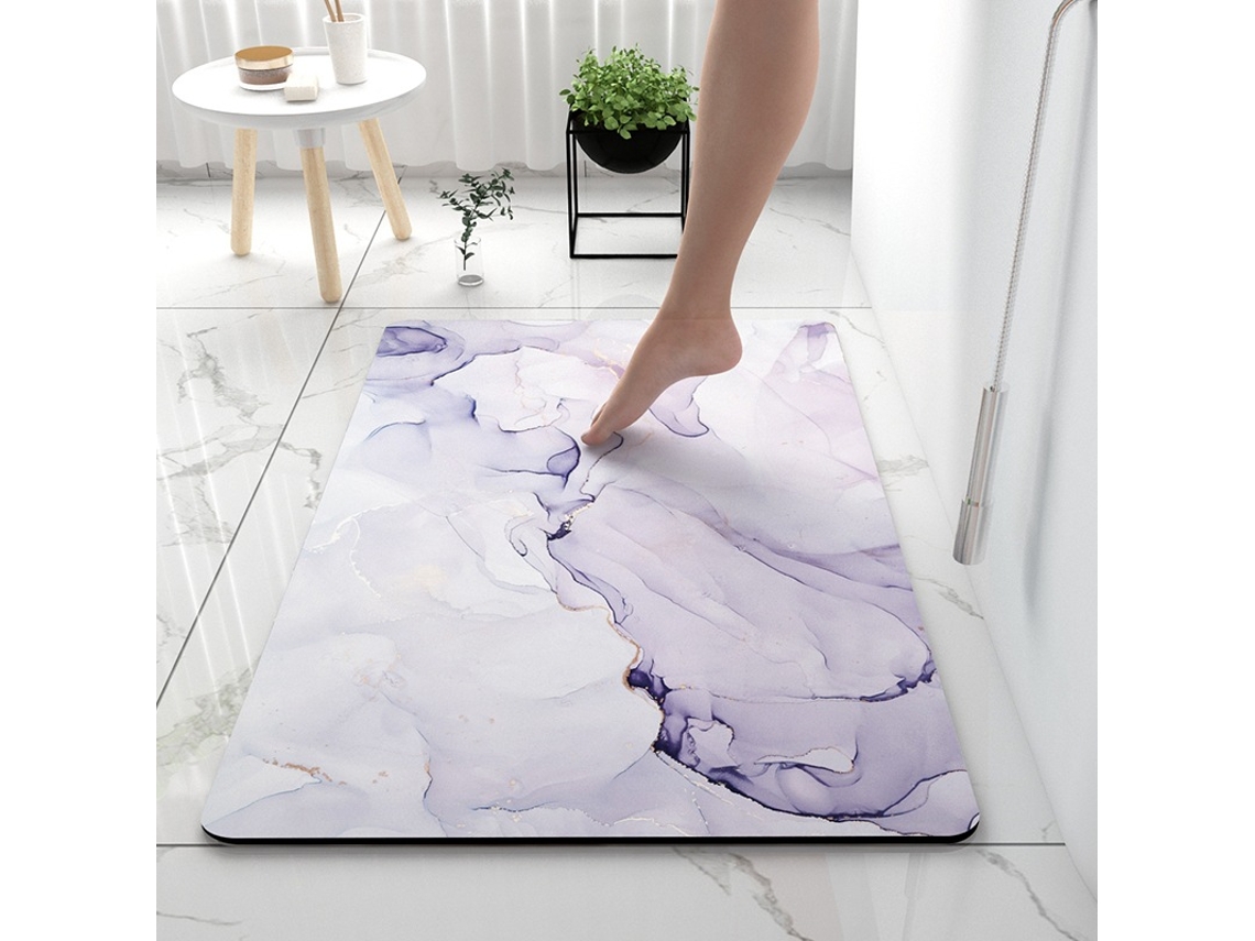 Alfombra de Baño LUUCOZK Antideslizantes Absorbentes Decoración Baño Secado Poliéster Multicolor (60x90cm)