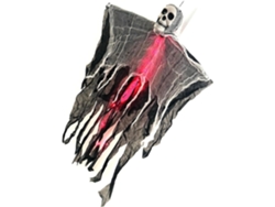 Esqueleto Fantasma Colgante De Halloween Con Calavera Iluminada, Decoración Fácil De Instalar Para
