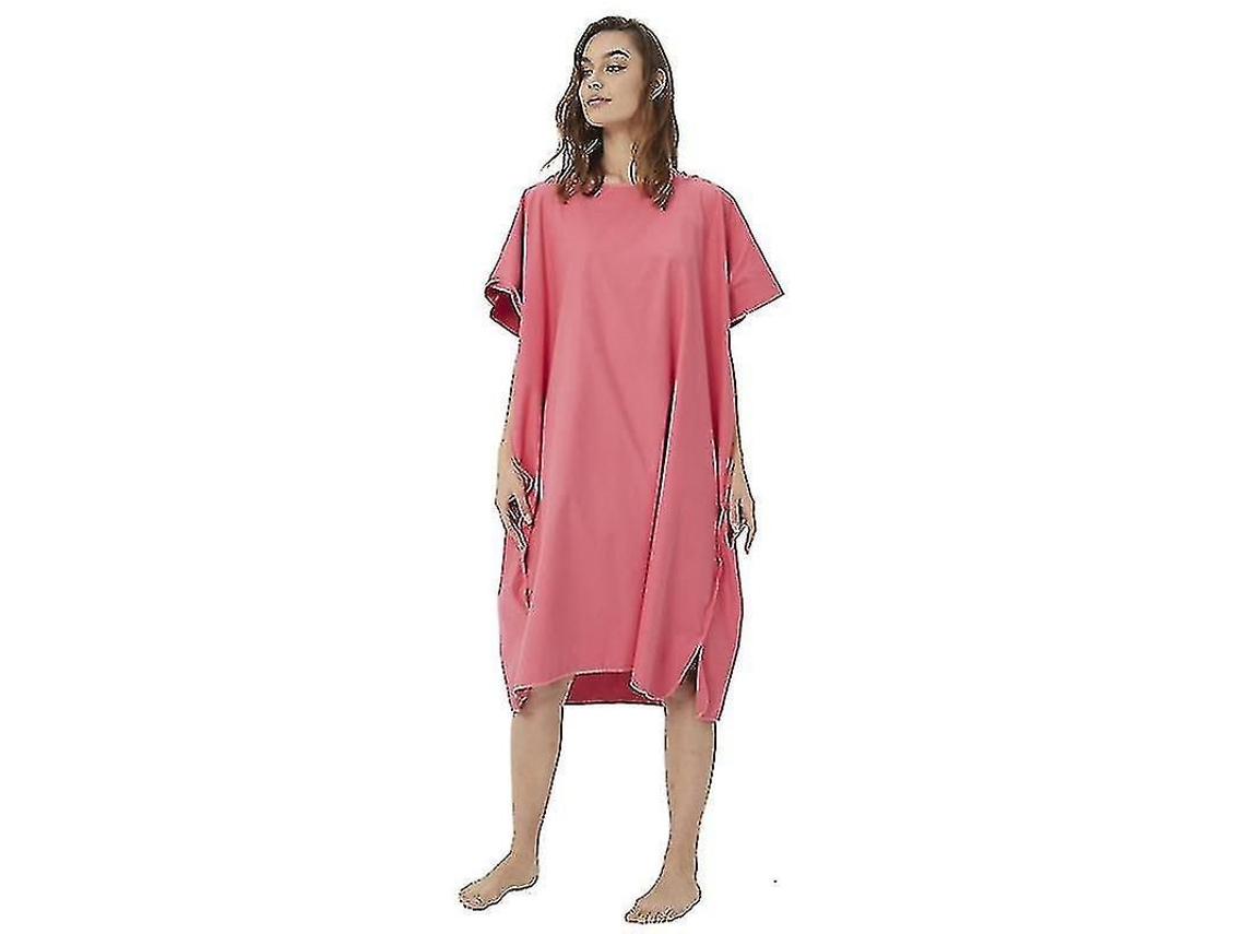 2026-toalla De Playa Adulto Secado Rápido Capucha Microfibra Baño Robe Playa Rojo