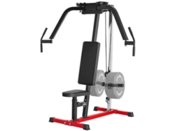 Conjunto de máquinas de musculación para pecho, hombros y espalda con regulación de altura y banco Tekmaquinas.